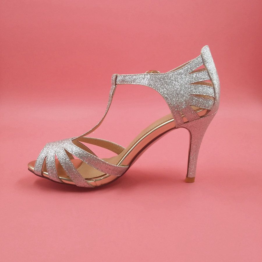 silver grey wedding shoes