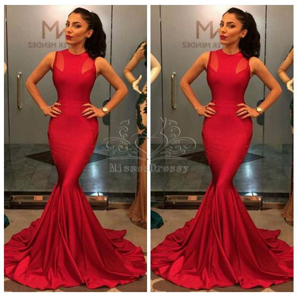 plus size red mermaid dress