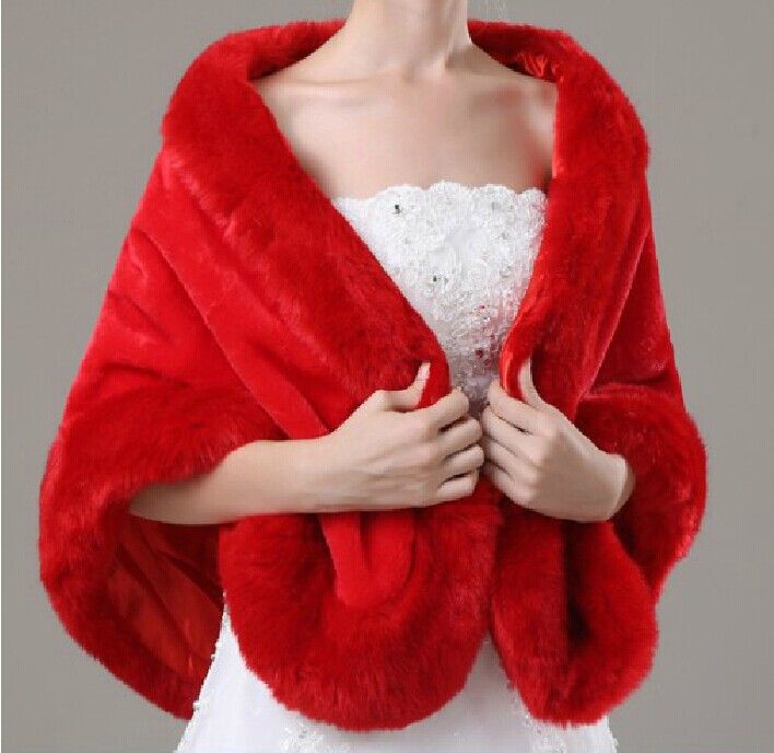 red fur wrap