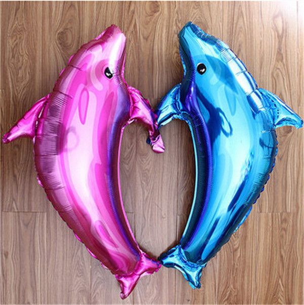 Happy Birthday Balloons Aluminum Foil Balloon W Dolphin For Party Decorations Si