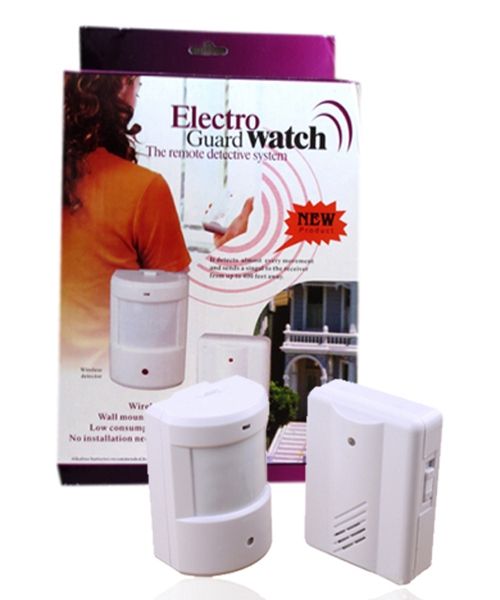 Newest Electro Guard Watch Motion Sensor Alarm Door Bell Wireless Infrared Security Alert System Doorbell Chime Indoor Outdoor Use Uk 2019 From