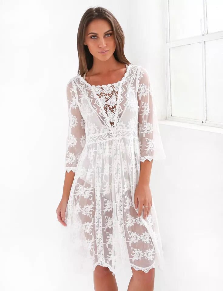 long gauze beach dresses