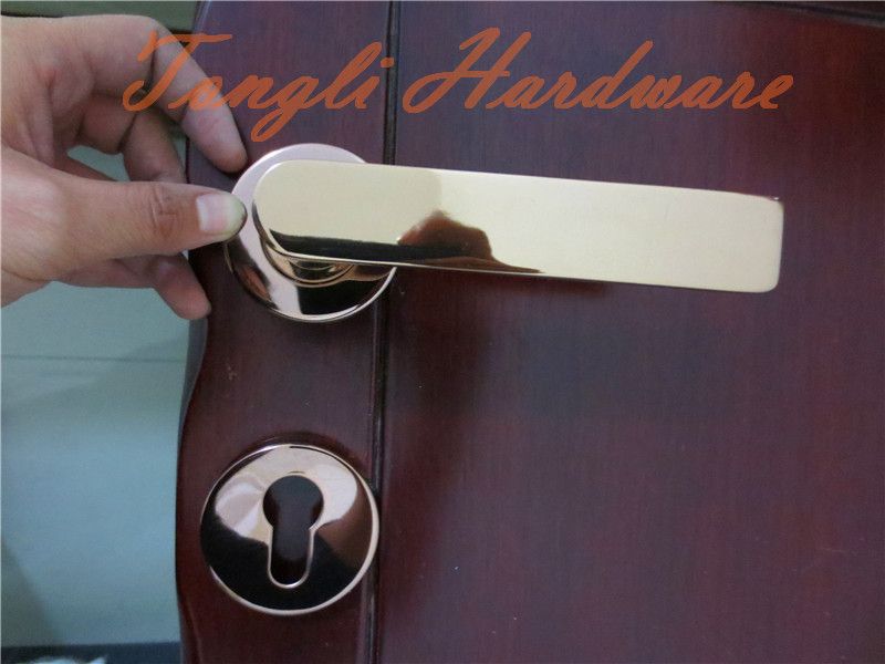 2019 High Grade Solid Stainless Steel 304 Rose Gold Lever Door Handles Interior Room Handle On Sales Outside Door Lock 1 Kg Pairs Lh027 From