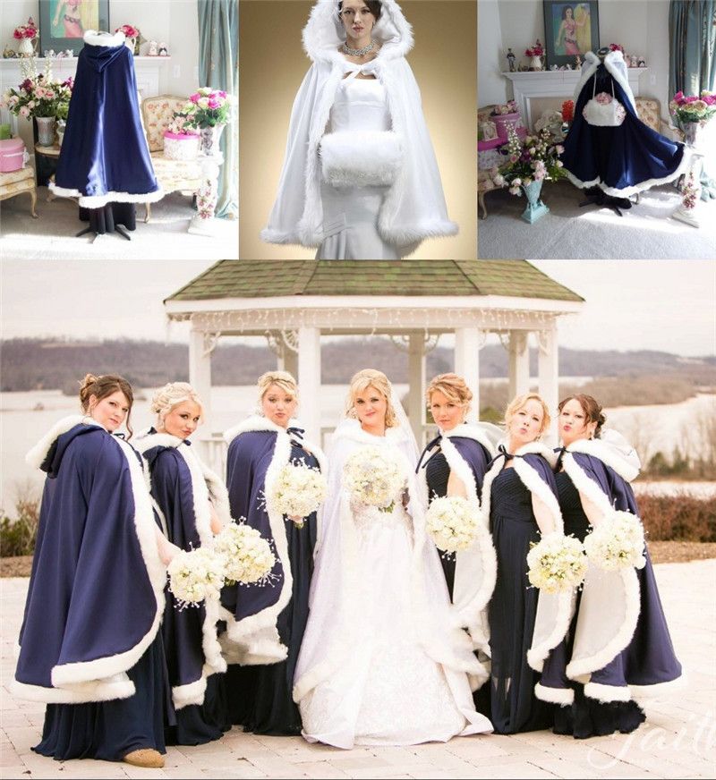 fur capes for bridesmaids