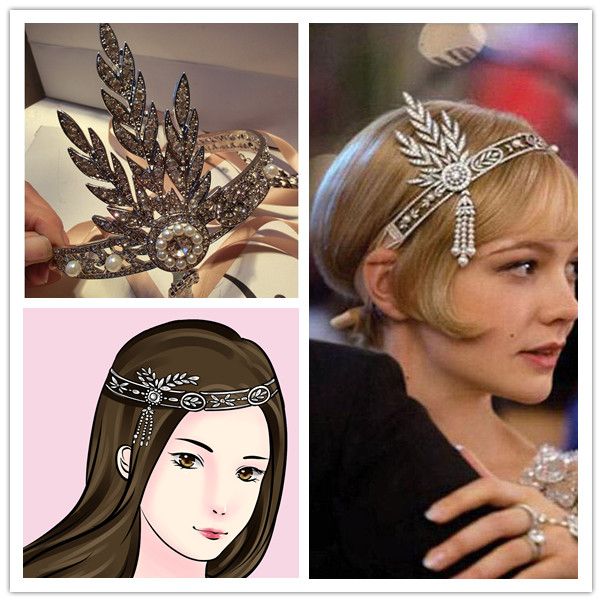 The Great Gatsby Tiaras Hair Accessories Party Prom Hairband Rhinestone Crystal Bridal Headpiece In Stock Shinning Pearl Wedding Headwear Girls Hair