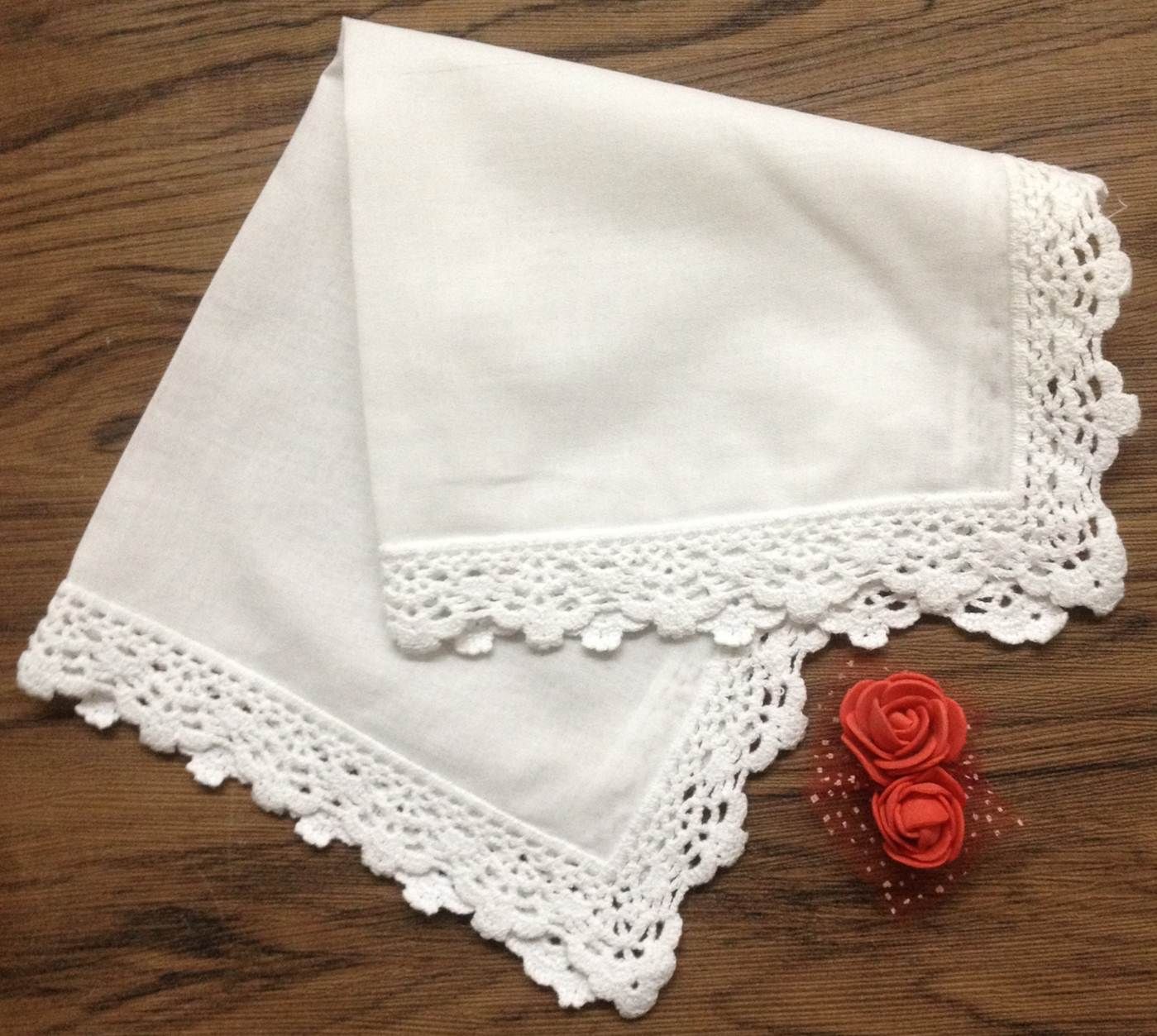 white lace hankies