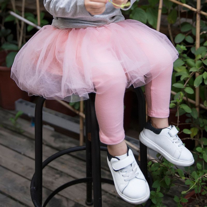 1-6T Toddler Girls Long Sleeve Shirt+Pantskirt Culotte Leggings Casaul Clothing Color : Pink+GRAY, Size : 4-5T