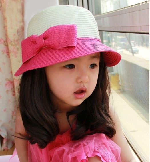 Cute girls with hat Clearance