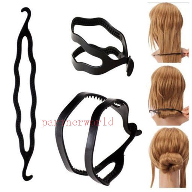 Magic Hair Pony Tail Maker Plastic Hair Styling Bun Maker Shaper Braid  Holder Clip Twist Tool Hair Twist Styling Clip 3000pcs