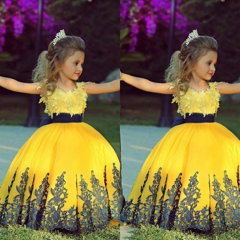 yellow and black dress for little girl