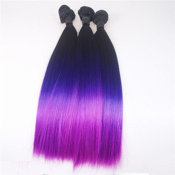 Premium Stylish Ombre Sleek Straight Synthetic Hair Weave