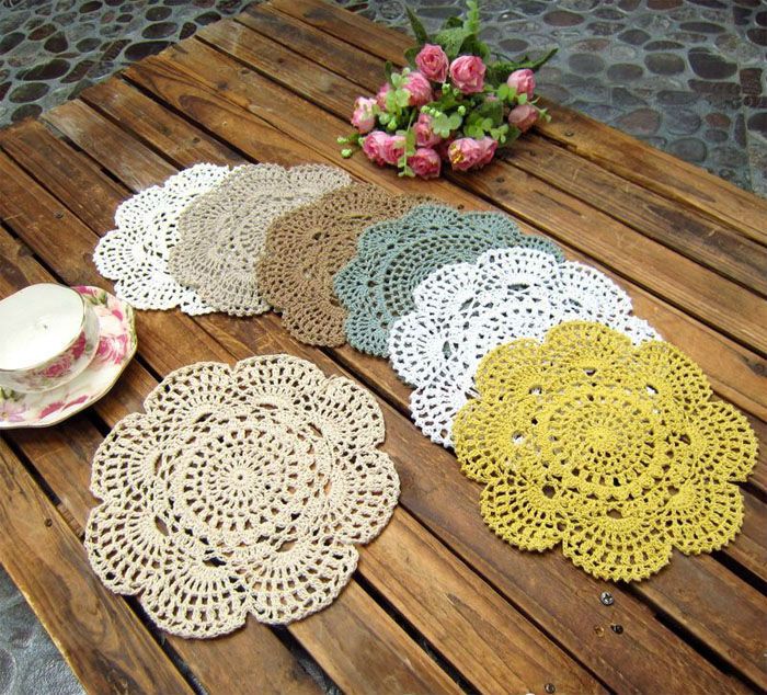 Wholesale BRAND Wholesale 100 Cotton Lace Hand Made Crochet Doilies