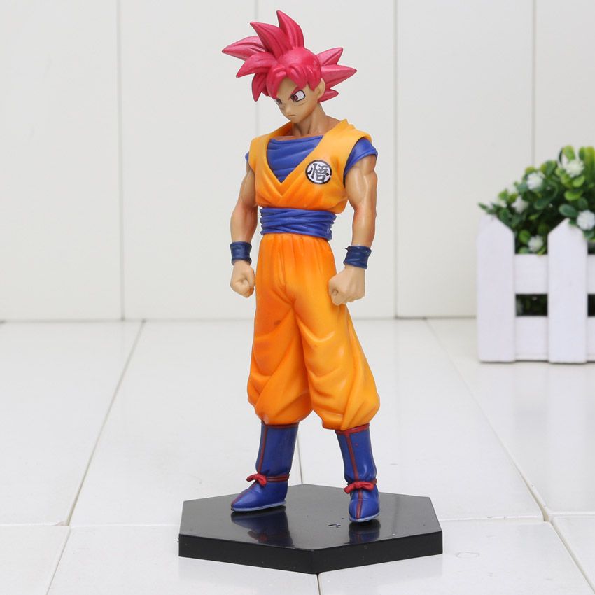 6 pulgadas 15 cm Dragon Ball Z Batalla de los dioses Super Saiyan God Son Goku 6 pulgadas 15 cm Dragon Ball Z Batalla de los dioses Super Saiyan God Son Goku