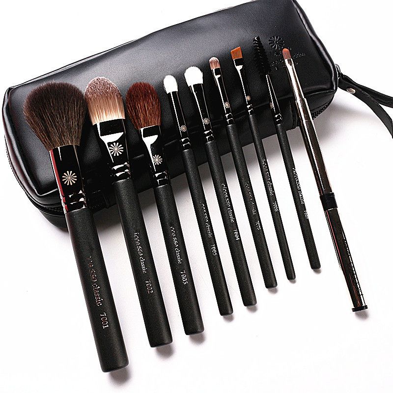 High End Korean Style Makeup Brushes Professional Pearly Handle Goat