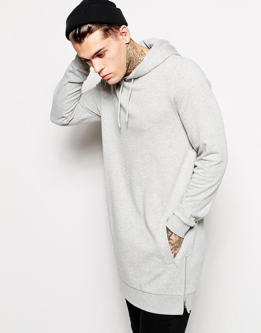 Compra Sudadera Con Capucha Para Hombre Sudaderas Con Capucha Cremallera  Lateral Para Dobladillo Diseño Sudadera Larga Hombre Palangre Barato |  Entrega Rápida Y Calidad | Es.Dhgate