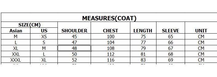 Jamickiki Size Chart