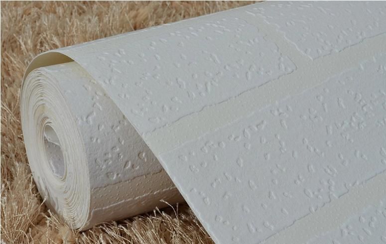 3d Design Wallpaper PVC Wallpaper Roll White Wallpaper Modern Vinyl