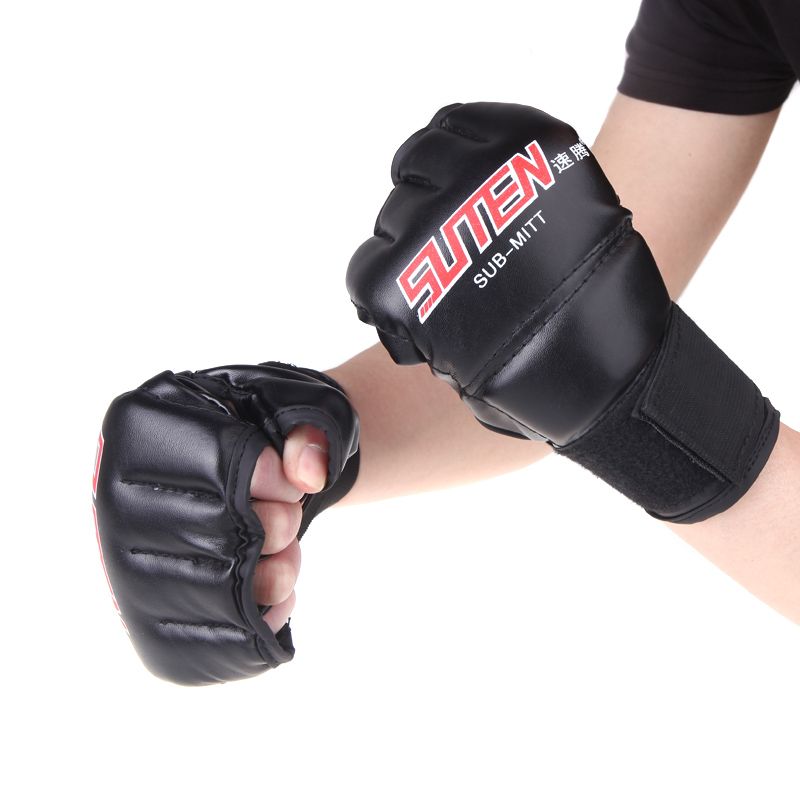 1 Par Pu Mitones Cuero Mitones Manopla Mma Muay Thai Entrenamiento Punzón Sparring Boxing Gloves Golden / White / Red 2018 De 14,19 € | DHgate
