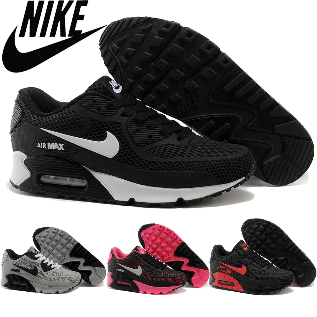 Compre Nike Air Max 90 KPU De Los Zapatos Corrientes Para Los Hombres, De  Calidad Superior Del Athletic Air Max 90 Hyperfuse Zapatillas De Deporte Al  Aire Libre Eur 40 45 Nueva