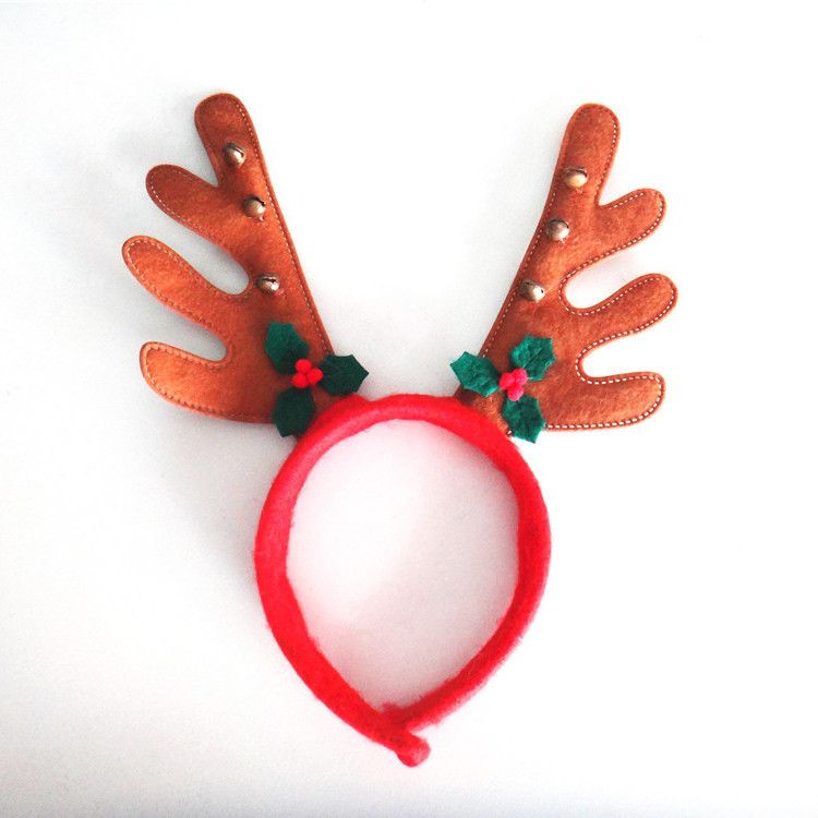 red reindeer antlers headband