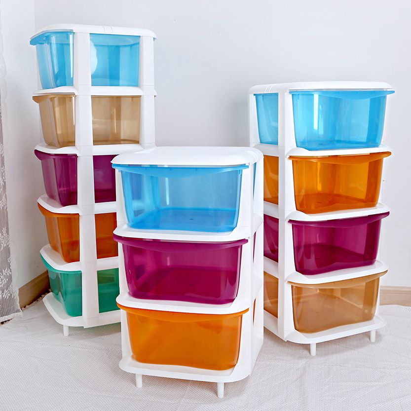 2020 Large Candy Colored Plastic Drawer Storage Cabinets