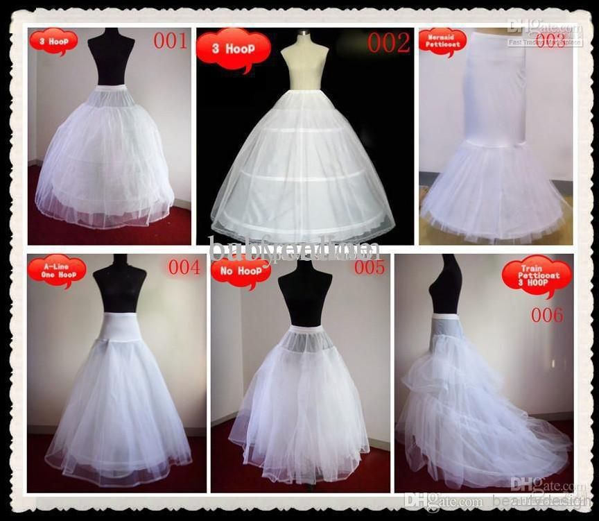 Cheap Bridal Crinoline Petticoat A Line Tulle Bridal White Color