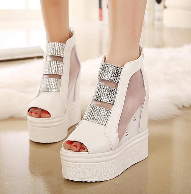 sandali con zeppa sposa