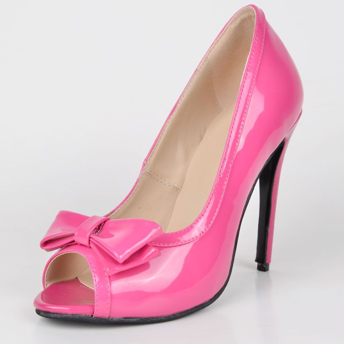 Pink Peep Toe Dress Shoes Stiletto Heel 