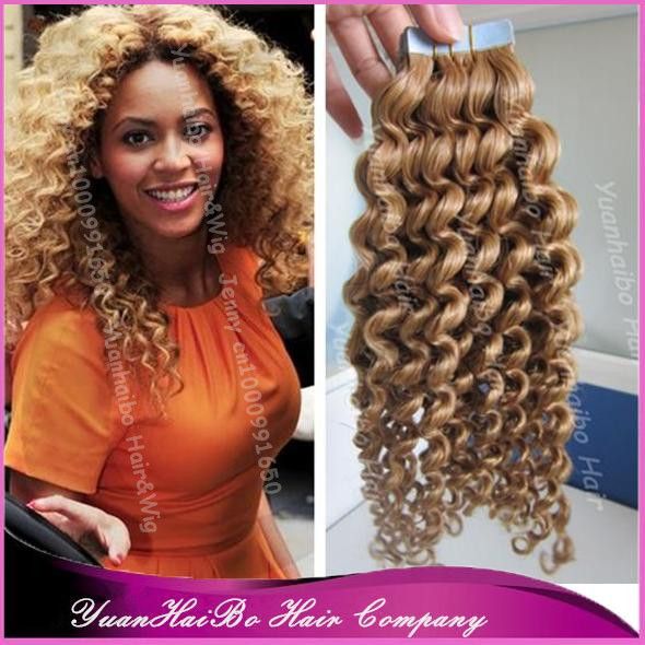 Best 7a Grade 27 Honey Blonde Skin Weft Virgin Brazilian Curly