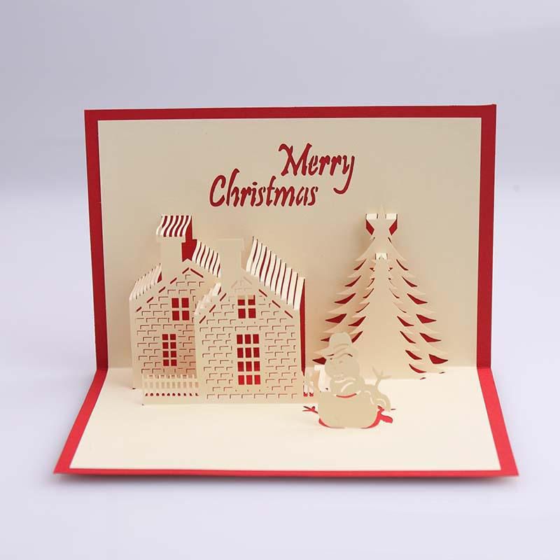 Cartoline Di Natale.Acquista Cartoline Di Natale 3d Pop Up Serie Di Buon Natale Biglietti Dauguri Personalizzati Fatti A Mano Regali Di Natale Cartoline Di Souvenir A 1 Dal Qomolangma001 Dhgate Com