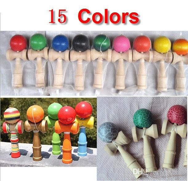 2021 2015 Available 19CM Kendama Toy Japanese Traditional Wood Ball Game Toy Education Gifts