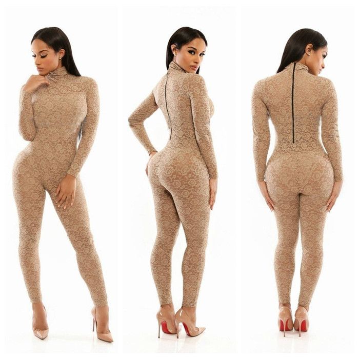 Lace bodycon jumpsuit Clearance