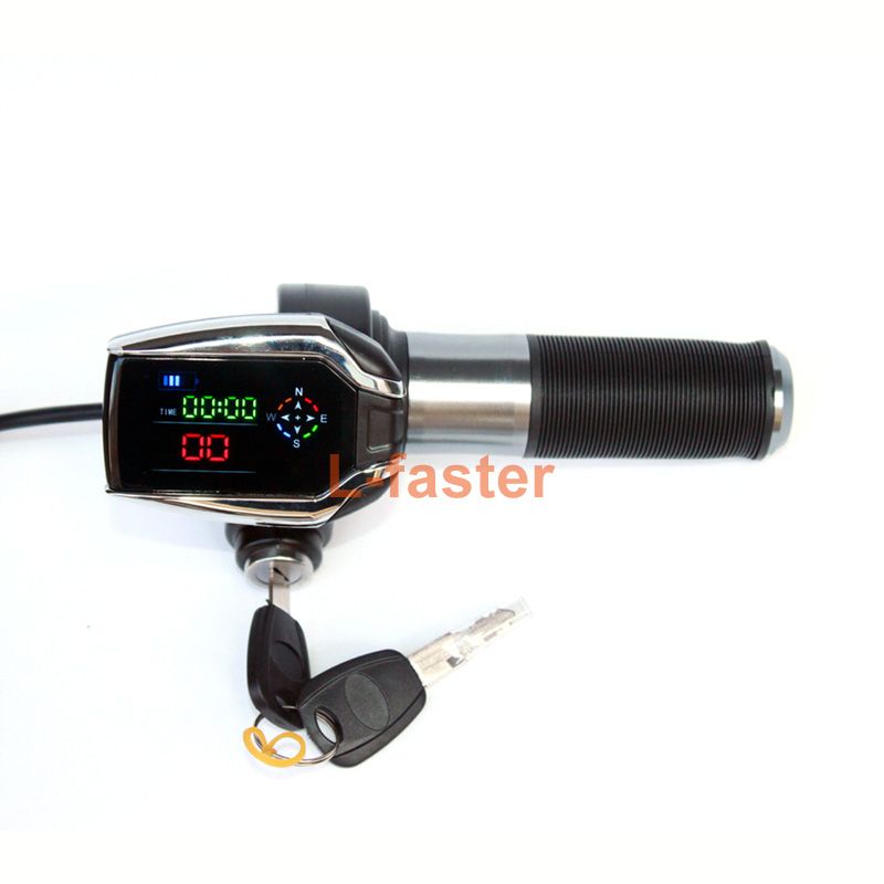 Acquistare Maniglia Della Manopola Della Bici Elettrica Con Lindicatore LCD  Di Velocità Di Segnale Di GPS La Serratura Di Chiave Della Barra Della  Maniglia Del Acceleratore Del Motociclo Elettrico Con La Bussola