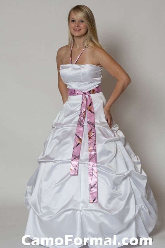 plus size pink camo wedding dress