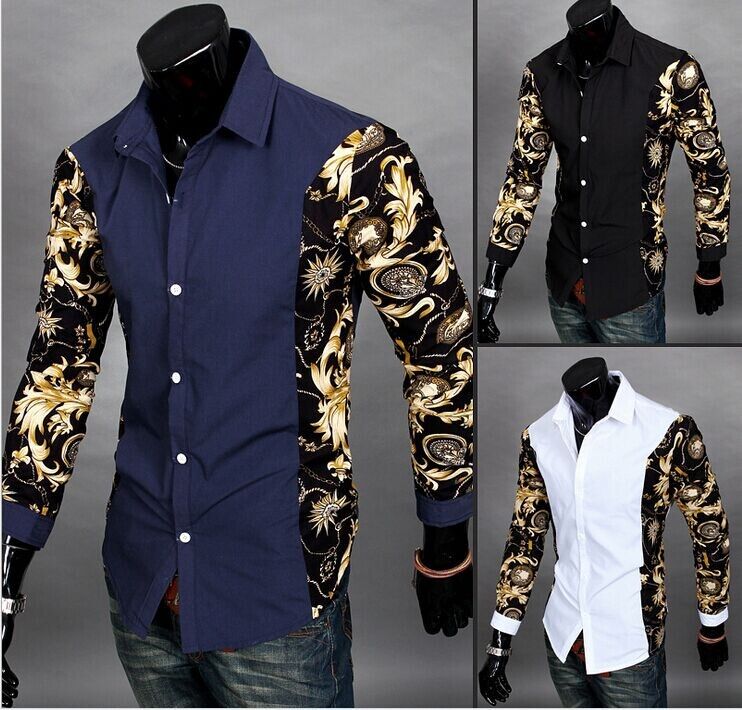 Compre es M 2XL Top Marcas Hombres Camisa Coreana Con Estilo Impreso Floral  Patchwork Hombres Algodón Manga Larga Hombre Camisas Slim Nuevo Llegar !!  Súper A 8,62 € Del Agnes123 | Es.Dhgate.Com