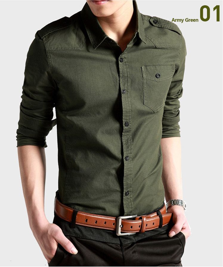 army green shirt mens outfit