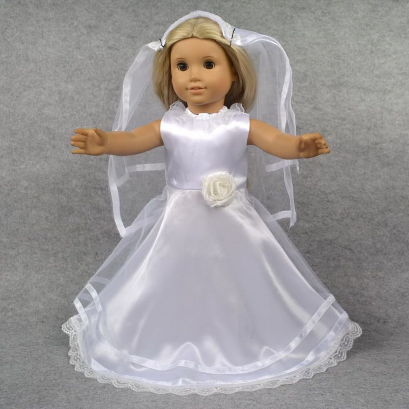 Doll Clothes Fits 18 American Girl Doll Doll Wedding Dress Veil