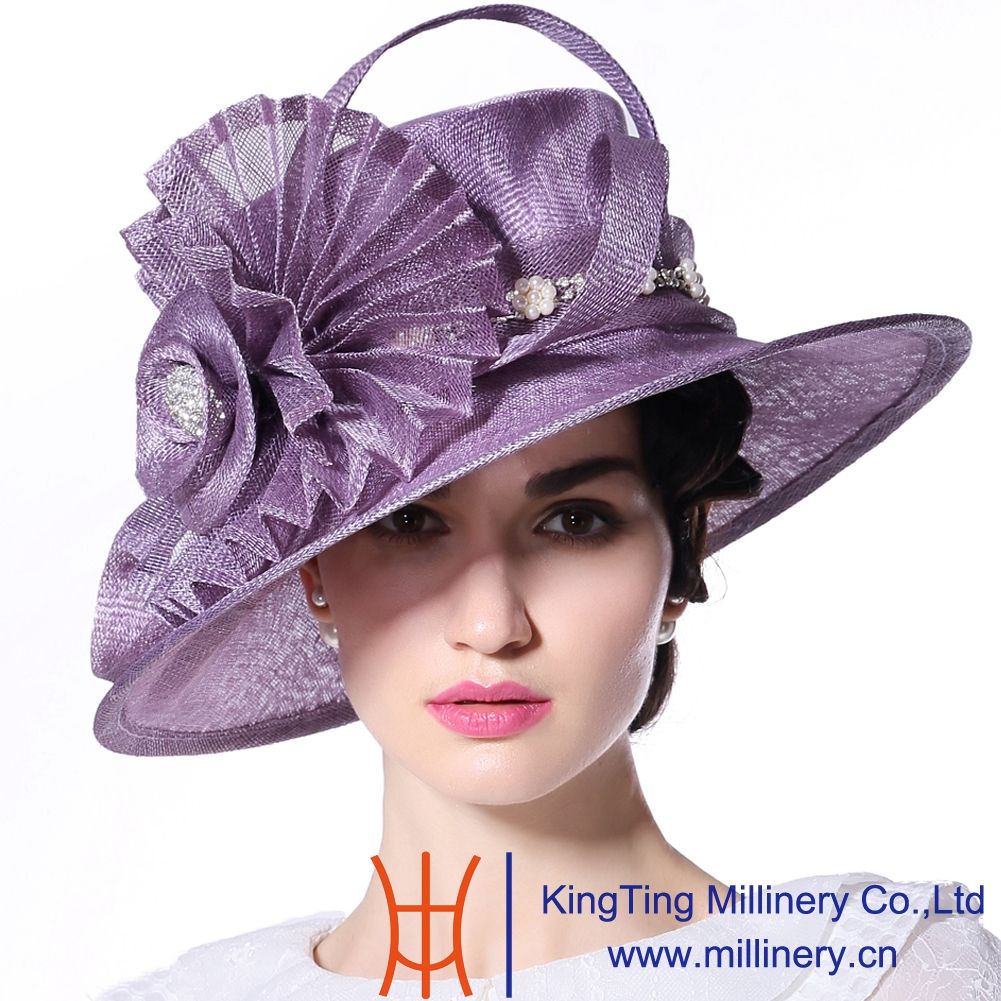 Purple Wide Brim Wholesale Hat Women 