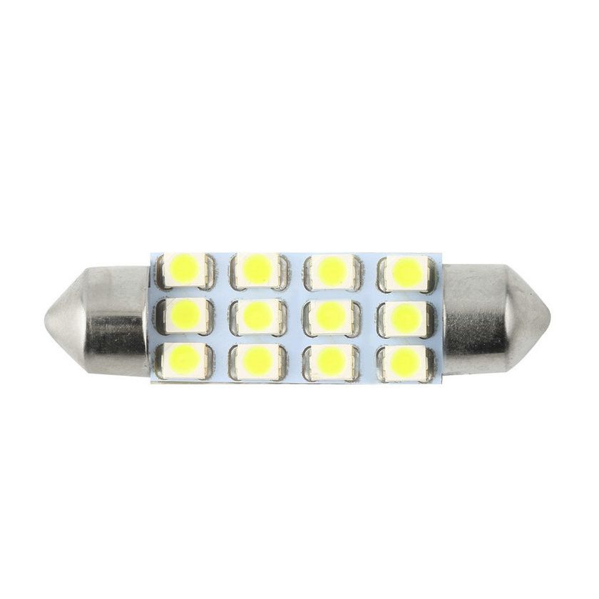 Car Dome 12 3528 SMD LED Bulb Light Interior Festoon Lamp 42mm White