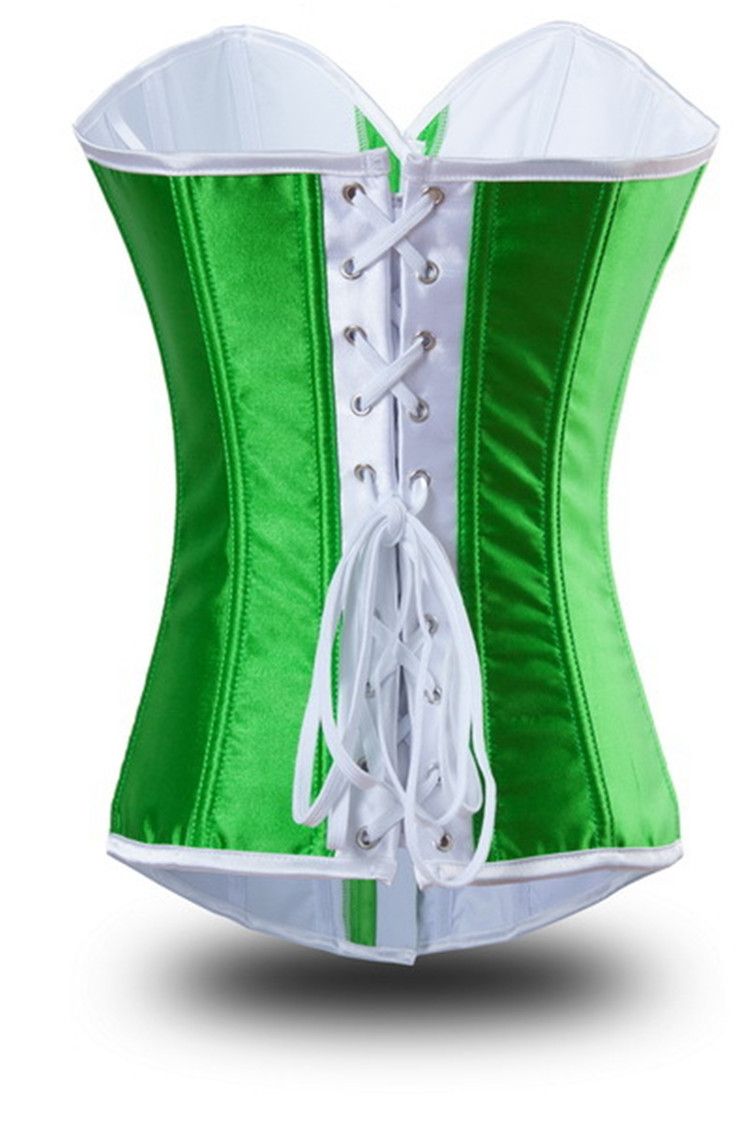 green corset bodysuit