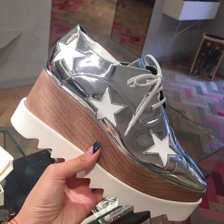 stella mccartney silver platform shoes