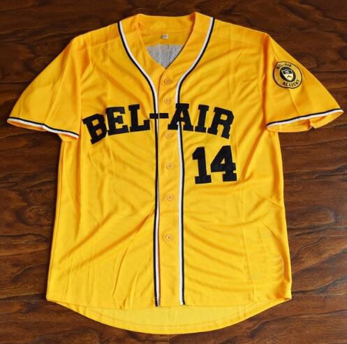 yellow baseball jersey