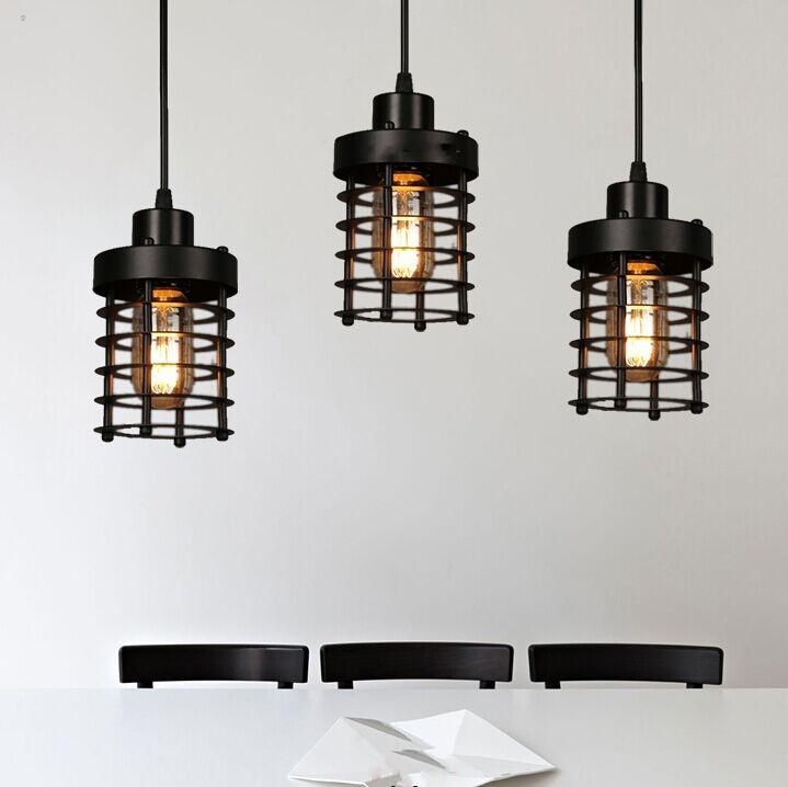 Hot Vintage Wrought Iron Pendant Lamp Restaurant Pendant Lights