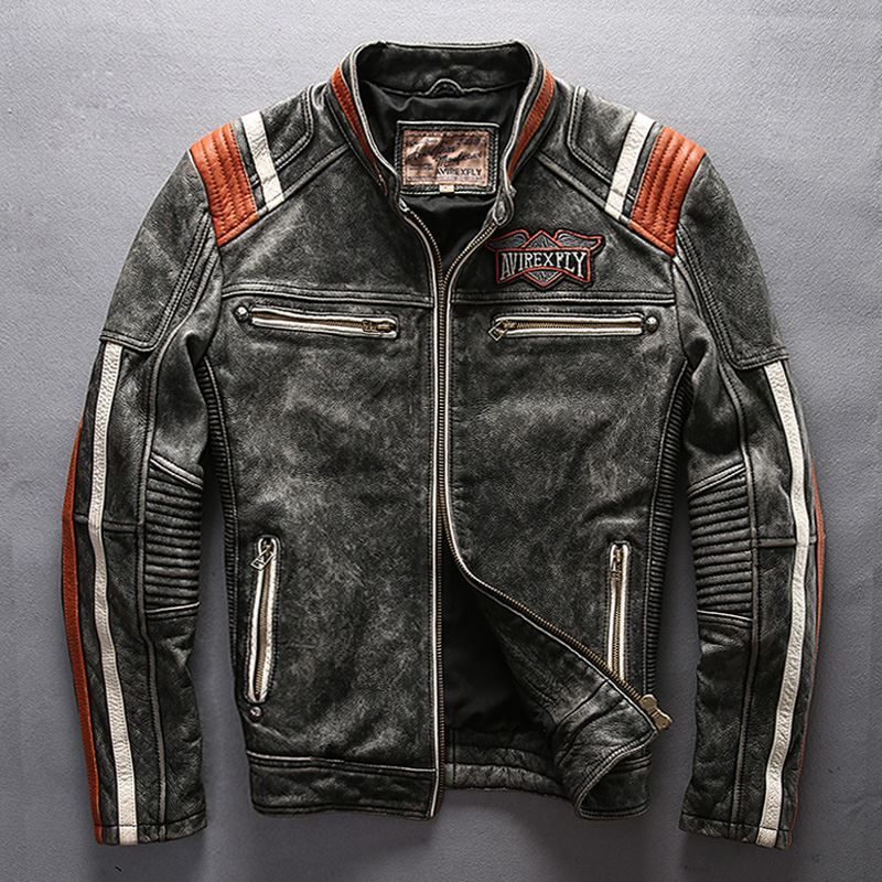 roupa de couro motociclista