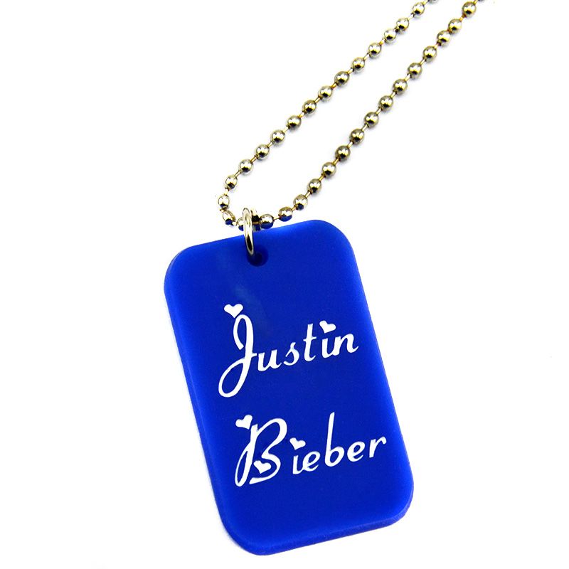justin bieber dog tag
