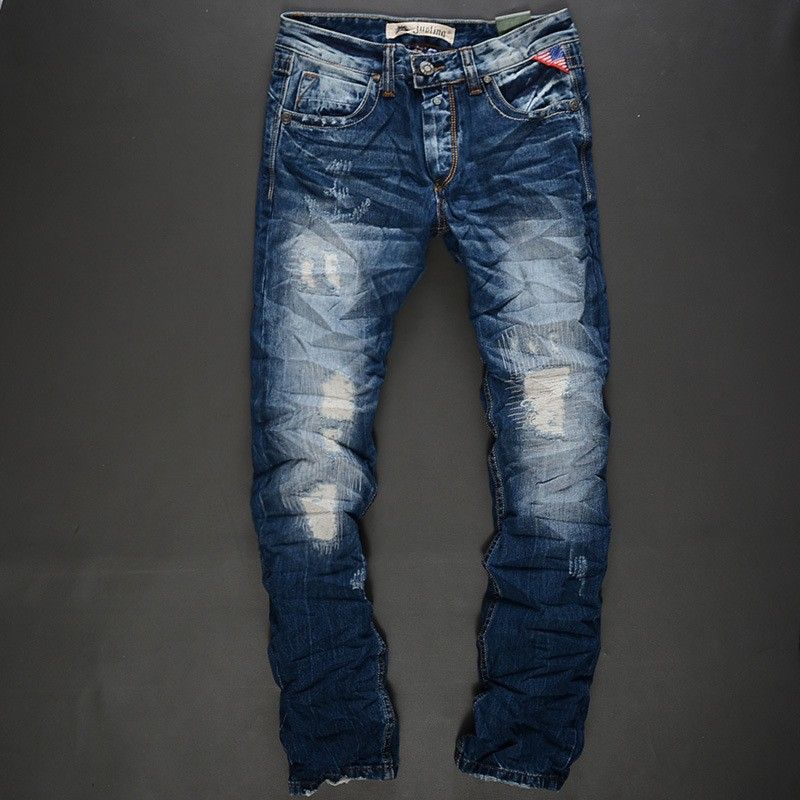calça jeans masculina detalhada