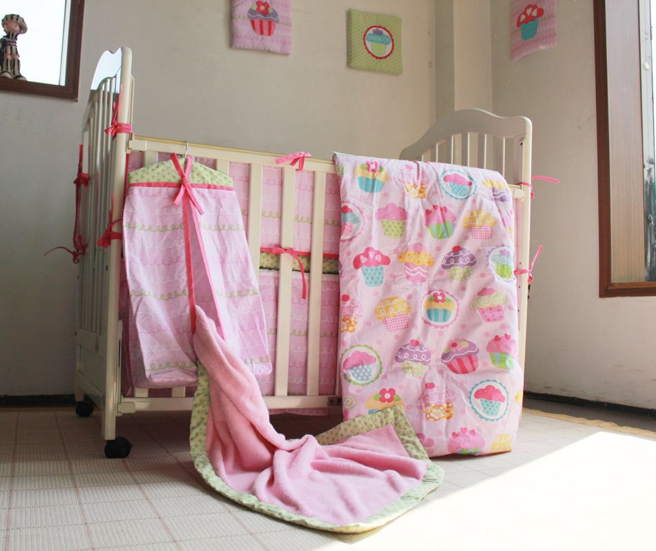 pink cot bedding