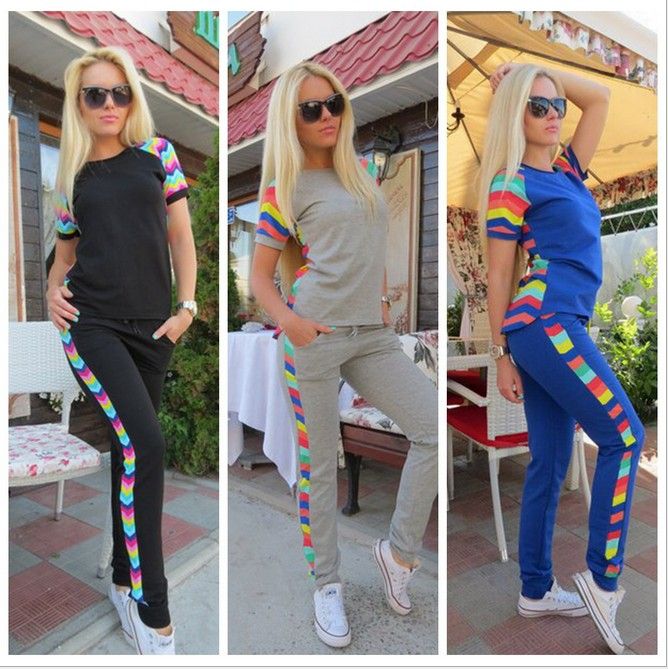 rainbow plus size jogging suits