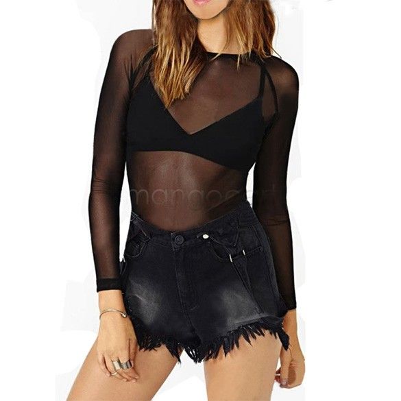 camisetas transparentes mujer