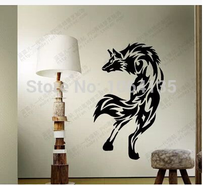 Wolf Wall Sticker Wild Living Room Bedroom Backdrop Children S Room Wall Stickers Home Decor Alphabet Wall Stickers Appliques For Walls From Liu0688
